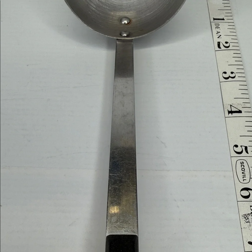 Vintage Stainless Steel Ladle with Black Handle USA